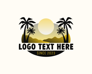 Sunset - Tropical Beach Resort logo design