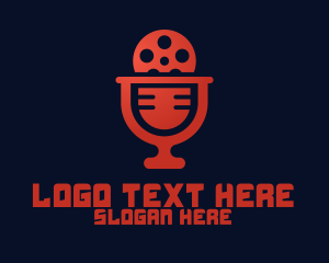 Entertainment - Microphone Film Video Podcast logo design