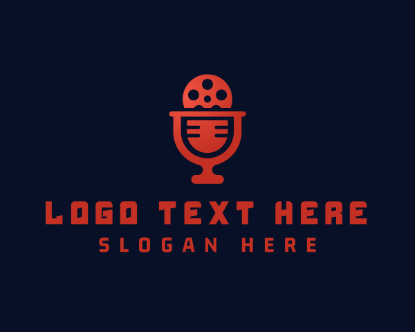 Soundtrack - Microphone Film Video Podcast logo design