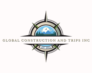 Mountaineer - Compass Mountain Adventure logo design