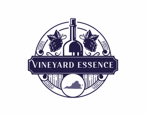 Grape Wine Virginia logo design