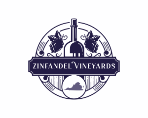 Grape Wine Virginia logo design