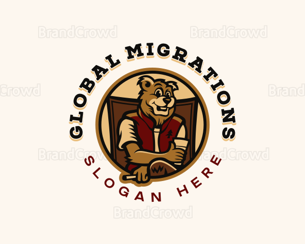 Bear Outdoor Camper Logo