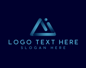 Sci Fi - Modern Tech Letter AI logo design