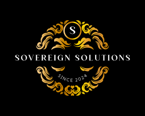 Sovereign - Ornament Crest  Floral logo design