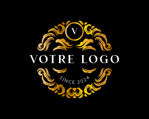 Aristocrat - Ornament Crest  Floral logo design