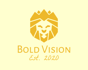 Golden Wild Lion logo design