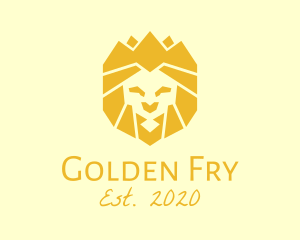 Golden Wild Lion logo design