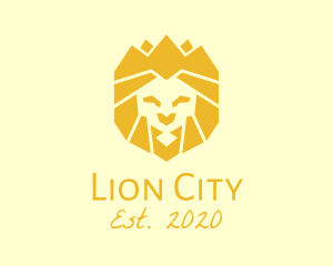 Golden Wild Lion logo design