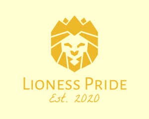 Golden Wild Lion logo design