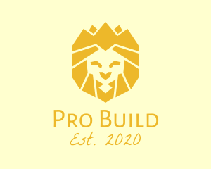 Golden Wild Lion logo design