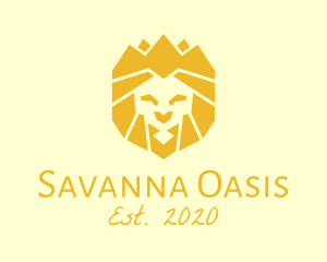 Savanna - Golden Wild Lion logo design