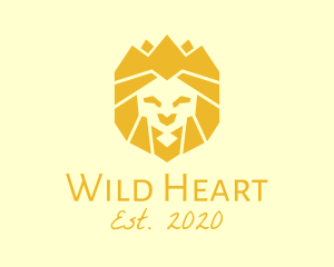 Golden Wild Lion logo design