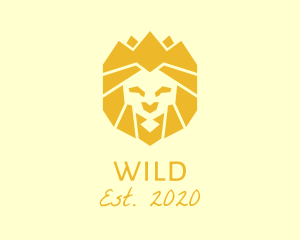 Golden Wild Lion logo design