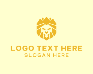 Golden Wild Lion logo design