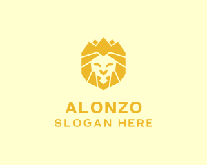 Golden Wild Lion logo design