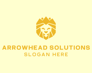 Golden Wild Lion logo design