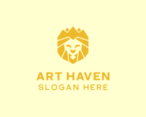 Golden Wild Lion logo design