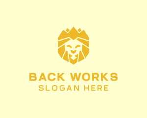 Golden Wild Lion logo design