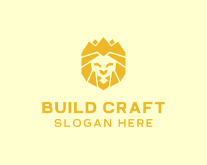 Golden Wild Lion logo design