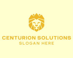 Golden Wild Lion logo design