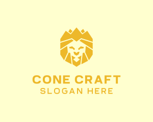 Golden Wild Lion logo design