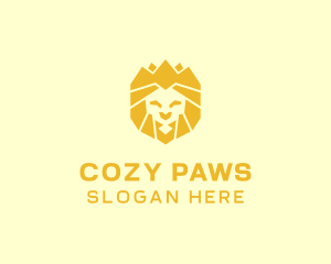 Golden Wild Lion logo design