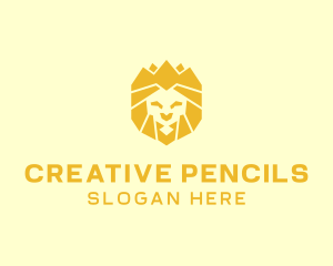 Golden Wild Lion logo design