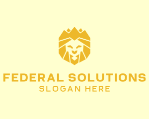 Golden Wild Lion logo design