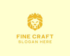 Golden Wild Lion logo design