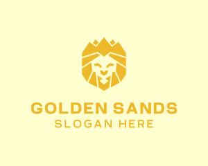 Golden Wild Lion logo design