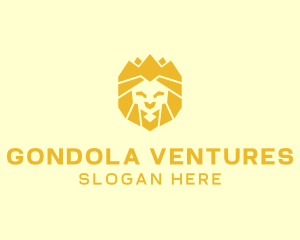 Golden Wild Lion logo design