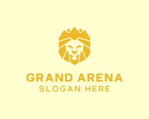 Golden Wild Lion logo design