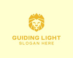 Golden Wild Lion logo design