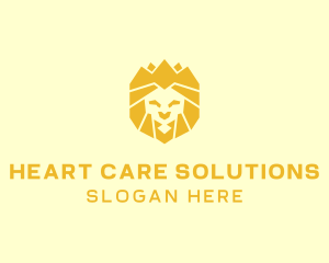 Golden Wild Lion logo design