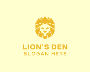 Golden Wild Lion logo design