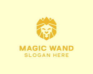 Golden Wild Lion logo design