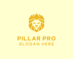 Golden Wild Lion logo design