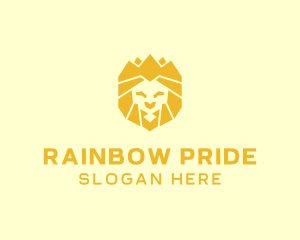 Golden Wild Lion logo design