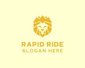 Golden Wild Lion logo design