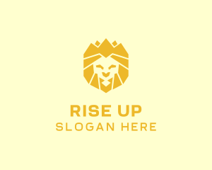 Golden Wild Lion logo design