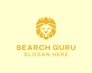 Golden Wild Lion logo design