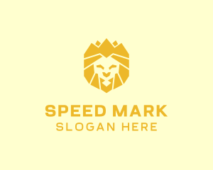 Golden Wild Lion logo design