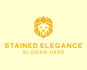 Golden Wild Lion logo design