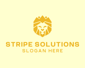 Golden Wild Lion logo design