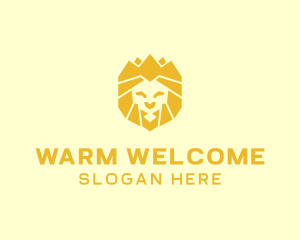 Golden Wild Lion logo design