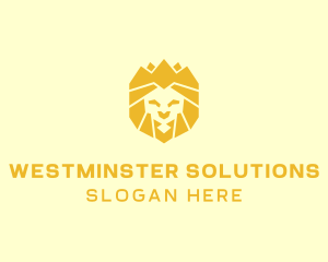 Golden Wild Lion logo design