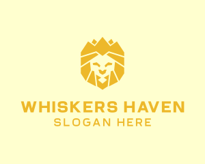 Golden Wild Lion logo design