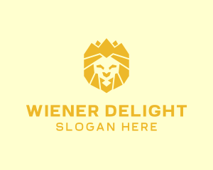 Golden Wild Lion logo design