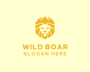 Golden Wild Lion logo design